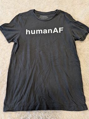 Black Human AF Tee Shirt Sz XL